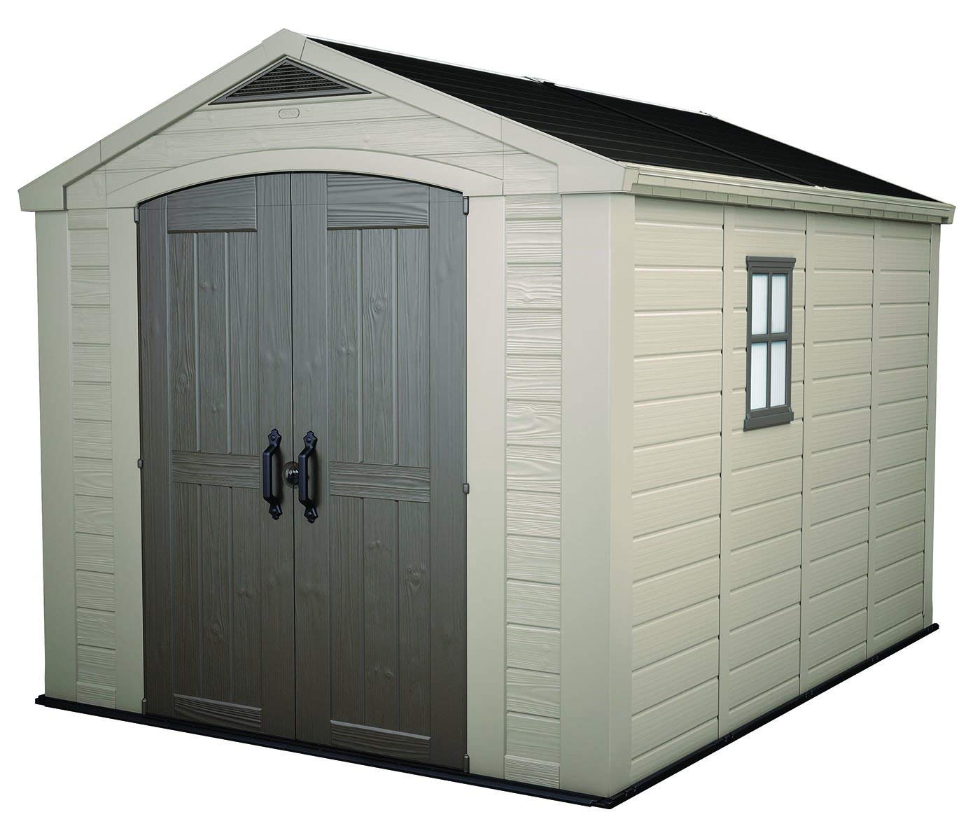 Grey/Black - 145 x 82 x 124.5 cm TOOMAX Storaway 1270L Outdoor Garden Plastic Storage Shed Box Black LID 