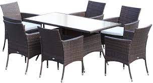 rattan dining table and chairs