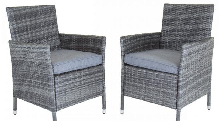 set of 2 rattan garden chairs