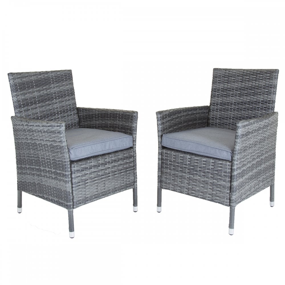 set of 2 rattan garden chairs