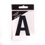 6.5cm Black self adhesive vinyl Letter A