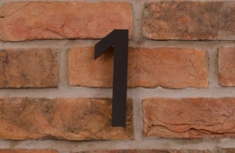 15cm Tall Laser Cut Acrylic House Number 1