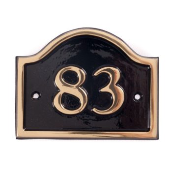 Black Bridge Brass House Number - 14 x 11.5cm