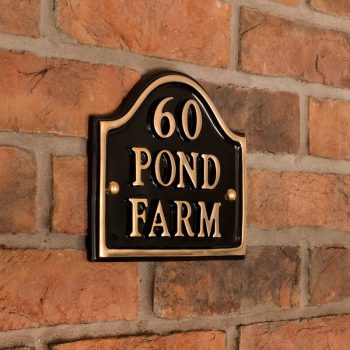 Brass Bridge House Sign - 19 x 17cm