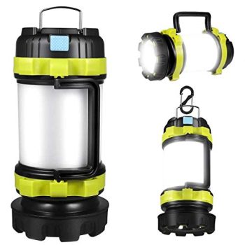 Coldwords Camping Lights, Rechargeable Led Camping Lantern, 800 Lumen 3700 mAh 6 Light Modes Camping Torch, Waterproof Emergency Tent Spot Lamp for Various Emergencies, Hiking, Night Fishing, Hunting