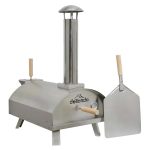 Dellonda Portable Wood-Fired 14" Pizza Oven and Smoking Oven, Stainless Steel - DG11