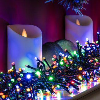 Multi-Coloured LED Multi-Function Christmas Cluster Lights - 960 & 2000, 2000 LEDs