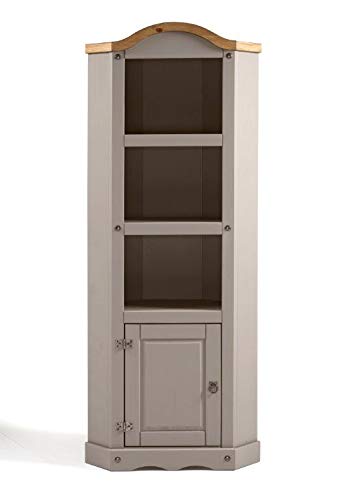 Mercers Furniture Corona Grey Wax Corner Display Unit