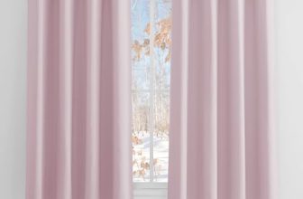 PONY DANCE Girls Bedroom Curtains 54 Drop Pink Blackout Thermal Insulated Curtains Eyelet Short Blackout Window Curtains for Nursery/Kids Bedroom, 2 Panels, W46 X L54, Pink