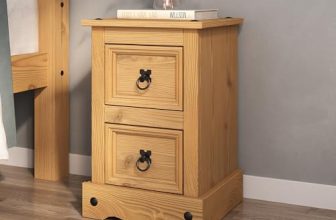 Corona Bedside Table 2 Drawer Mexican Solid Waxed Pine