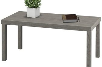 URBNLIVING Coffee Sofa Side End Desk Table for Living Room, Home Office, Functional Accent Furniture, Stylish Desk Table for Office or Living Room, Modern Home Wooden Furniture - Cedar Grey